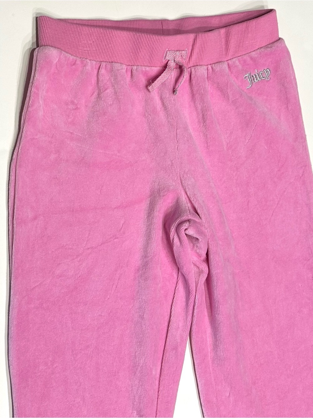 NEW, JUICY COUTURE Youth Girls Size 12 Velour Track Pink Pants Violet Tulle - Picture 7 of 13